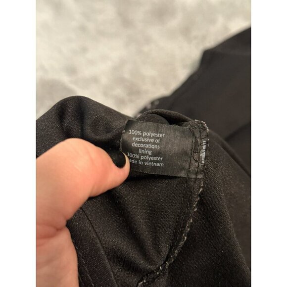 Lane Bryan Women's Plus 26 / 28 Black Polka Dot Maxi Dress Witchy Goth - Picture 9 of 10